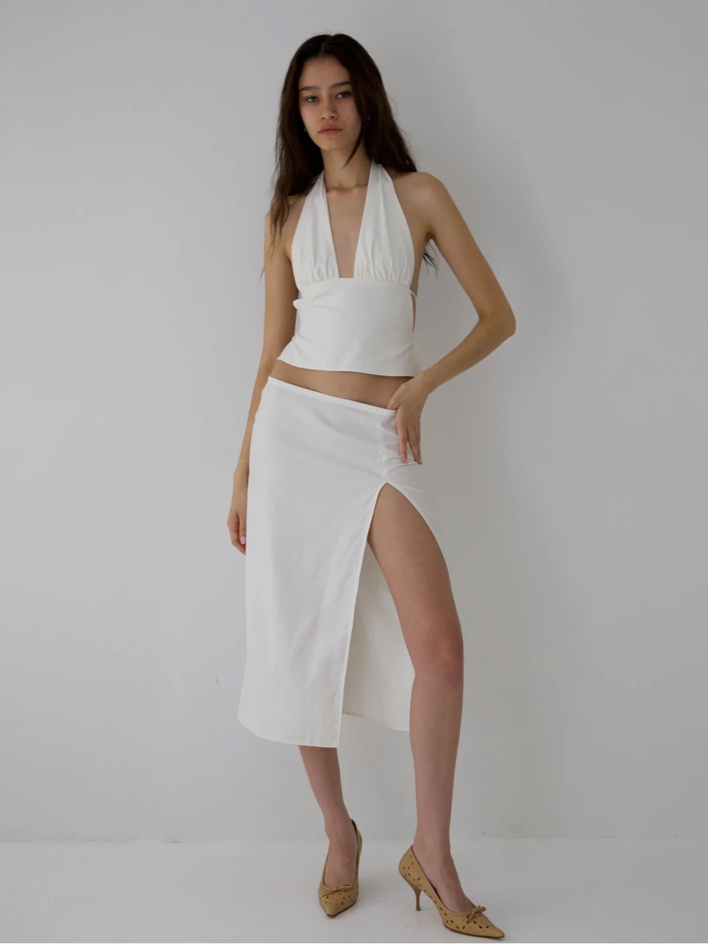 NWT Buci April Set in Ivory - Matching Top and Skirt size Medium